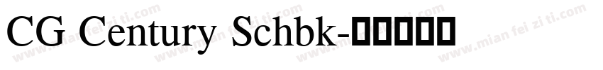 CG Century Schbk字体转换